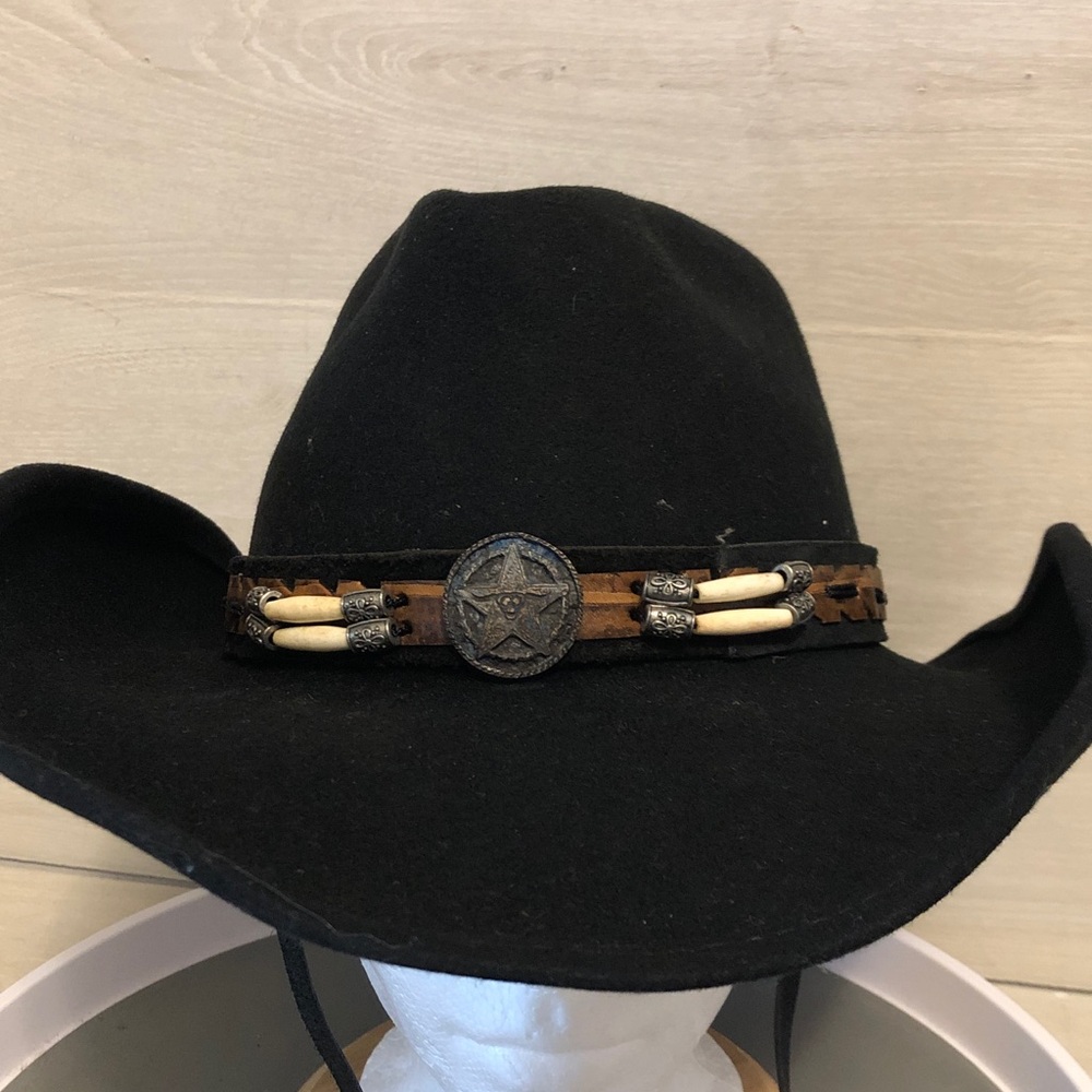 Bullhide Skynard Black Wool Felt Cowboy Hat Adult Unisex Large